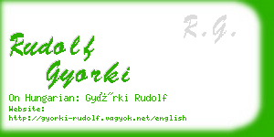 rudolf gyorki business card